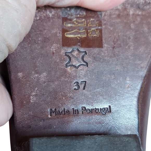 Free People Lost Trails Brown Leather Western Boots with Antique Brass Toe Caps - Picture 12 of 16